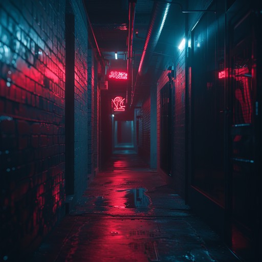 Creating an intense, fractured electro track with dissonant tones, capturing the eerie atmosphere of a chaotic, neon lit urban nightmare. An unsettling mixture of tense beats and synthetic sounds builds a relentless feeling of unease.