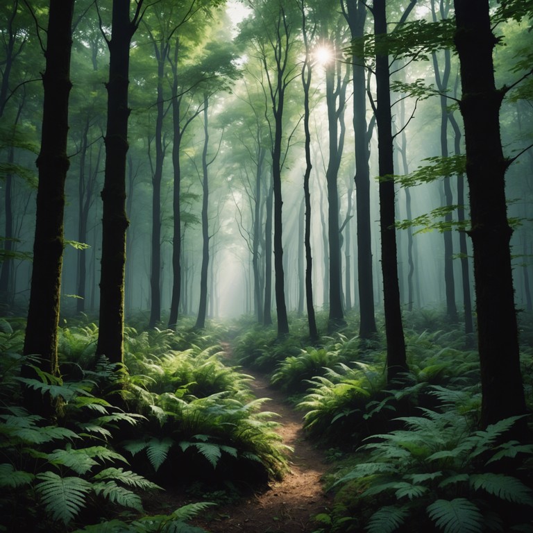 This track features mystical melodies that seem to emerge from the heart of an ancient, twilight shrouded forest. As the harmonies unfold, listeners are transported to a world of fantasy and serene beauty, where each note resonates with the enchantment of the natural world. The music captures the essence of a hidden glade where magic lingers in the air, shrouded in mystery and beauty.
