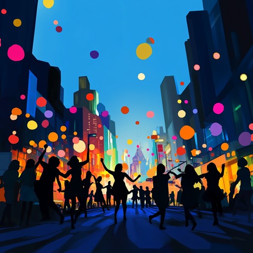 A lively instrumental piece that embodies the bustling energy and groovy beats of a bright city day, blending upbeat melodies with rhythmic grooves to create an infectious, cheerful atmosphere.