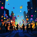 a cheerful instrumental capturing city's vibrant groovy rhythm