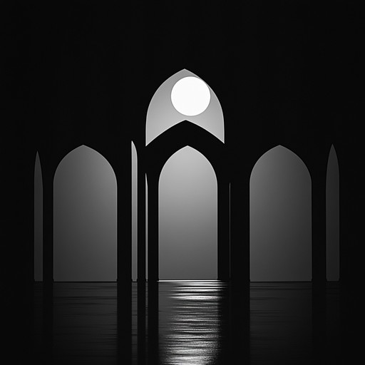 A tranquil instrumental goth piece featuring piano melodies that gently flow, invoking a sense of melancholy and peace under the quiet night sky.