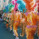 joyful patriotic tune with playful marching band elements