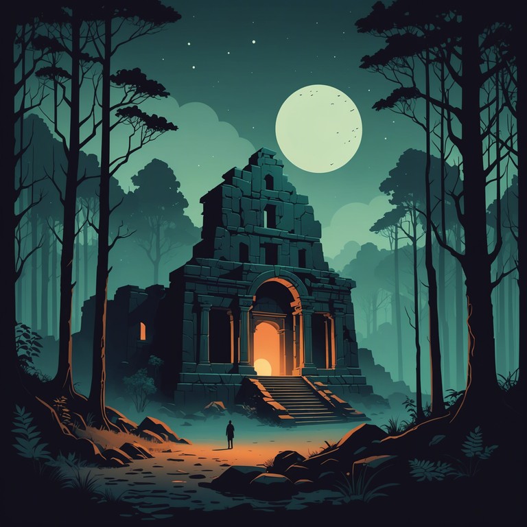 This track embodies a fusion of heavy metal with mystical ethereal tones, creating an otherworldly experience. Eerie whispers intertwine with aggressive guitar riffs, building a soundscape that transports the listener to an ancient, forgotten realm where myths and reality blur. The deep growls of the electric guitar punctuate the haunting melody carried by a symphonic background, crafting a powerful and enveloping atmosphere.
