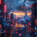 high energy drum and bass with cosmic synthetics