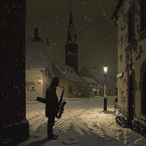 A slow, soulful refrain painting the cold landscape of a lonely, wintry night in the german countryside, echoing heartfelt yearning.