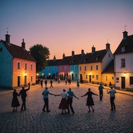 nostalgic melodies dance under starlit skies