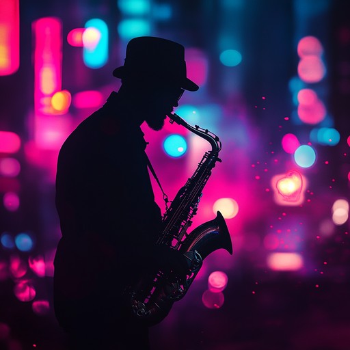 A captivating instrumental piece that blends smooth synthesizer melodies with sultry saxophone riffs, capturing the essence of a sensual late night journey through neon lit city streets in the 1980s.