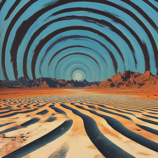 Picture wandering a sinister desert where creeping, haunting sounds and trippy guitar riffs wash over you, creating an unsettling, disorienting aura that draws you deeper into its psychedelic mystery