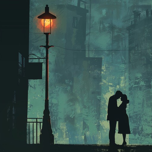 A gritty, tender serenade capturing urban romance under flickering streetlights, blending raw, emotional guitar melodies with soulful, romantic vibes, set against a backdrop of a bustling city nighttime ambiance. This instrumental piece tells a story of passion, resilience, and intimacy in the urban jungle, evoking the nuanced highs and lows of love in the city streets.