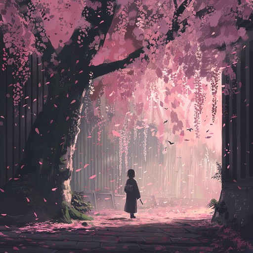 Yearning violin melody blends with soft piano, evoking the wistful beauty of an anime scene set under eternal cherry blossoms. This instrumental track captures the heart's longing and bittersweet nostalgia perfectly.