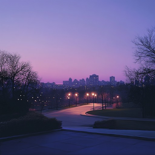 Imagine a lonely late evening walk in an urban park. The distant sounds of city life mix with the subtle calls of nocturnal animals and rustling leaves. This lofi track brings together mellow beats with the ambient noises of the city and nature, creating a peaceful yet dynamic soundscape that feels like a serene urban jungle.