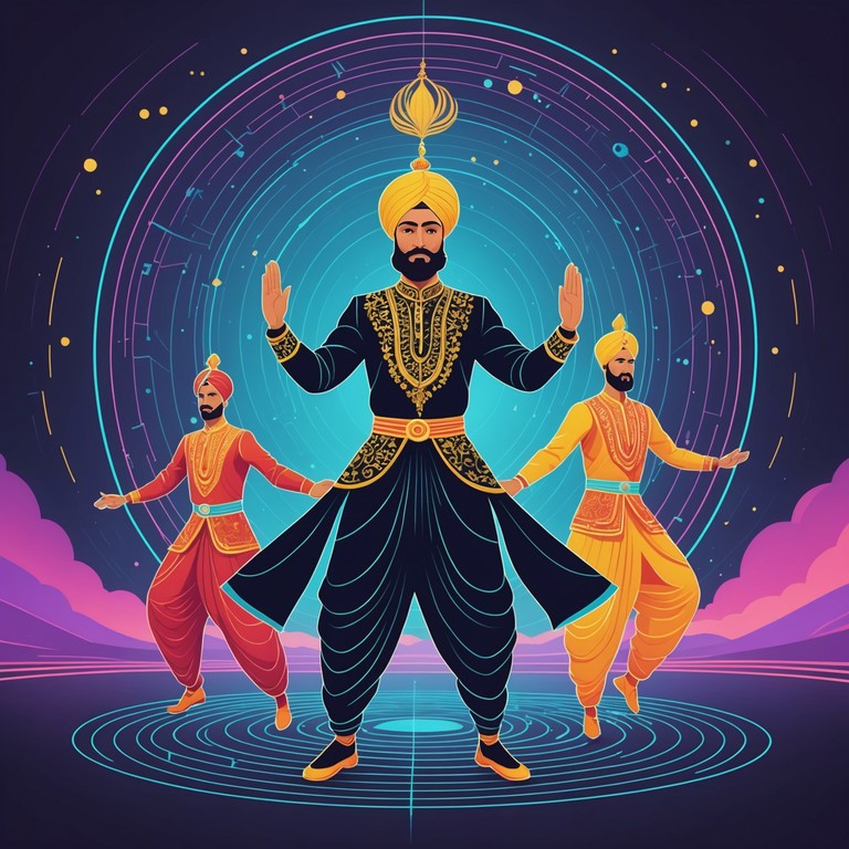 Embarking on a musical journey that fuses the high energy of bhangra with electronic and futuristic soundscapes, this piece is designed to captivate and energize, reflecting a bold exploration of cultural sound evolution.