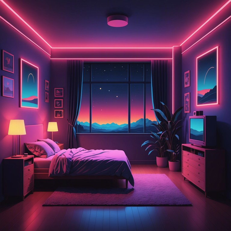 This track embodies the essence of a twilight inspired dream sequence held in a cozy, intimate room lit by flickering neon lights. The music flows like gentle waves of sound, perfect for introspection or a solitary night in.