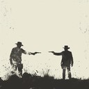 a tense, suspenseful western standoff theme