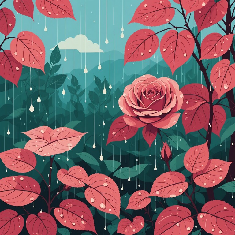 This track captures the essence of a soft, introspective rainy day with mournful melodies intertwined with the sound of rain hitting rose leaves. Each note evokes the subtle beauty of nature's quiet moments, providing a somber yet soothing experience.