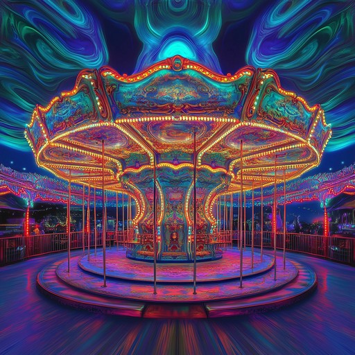 A mesmerizing instrumental piece that weaves together psychedelic melodies and carnival atmospheres, creating a surreal journey through a vibrant and ever changing soundscape reminiscent of spinning carousels and kaleidoscopic lights.