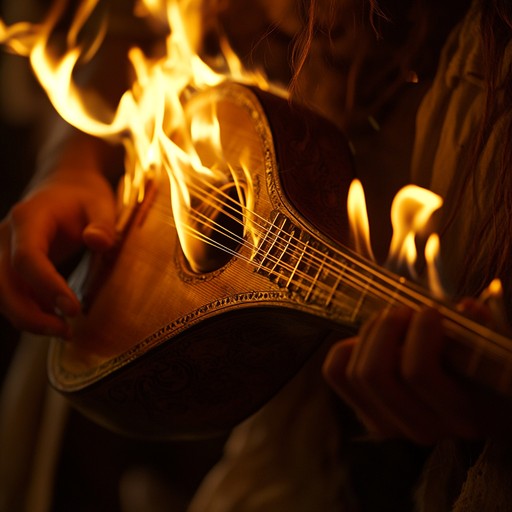 This instrumental piece channels the fervent energy of a medieval minstrel standing against convention. Through the emotive strings of the lute, it tells a tale of courage and defiance, inviting listeners to join in the timeless spirit of rebellion.