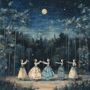 a whimsical waltz of marionettes dancing under starlit skies