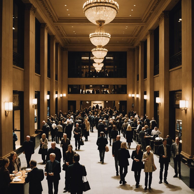 This alternative description focuses on the thrill and grandeur of a broadway show's opening night, emphasizing the emotions felt during the first performance with the crowd's energy fueling the actors' fervor.