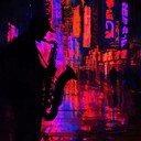 funky jazz tune blending energetic beats and smooth saxophone melodies