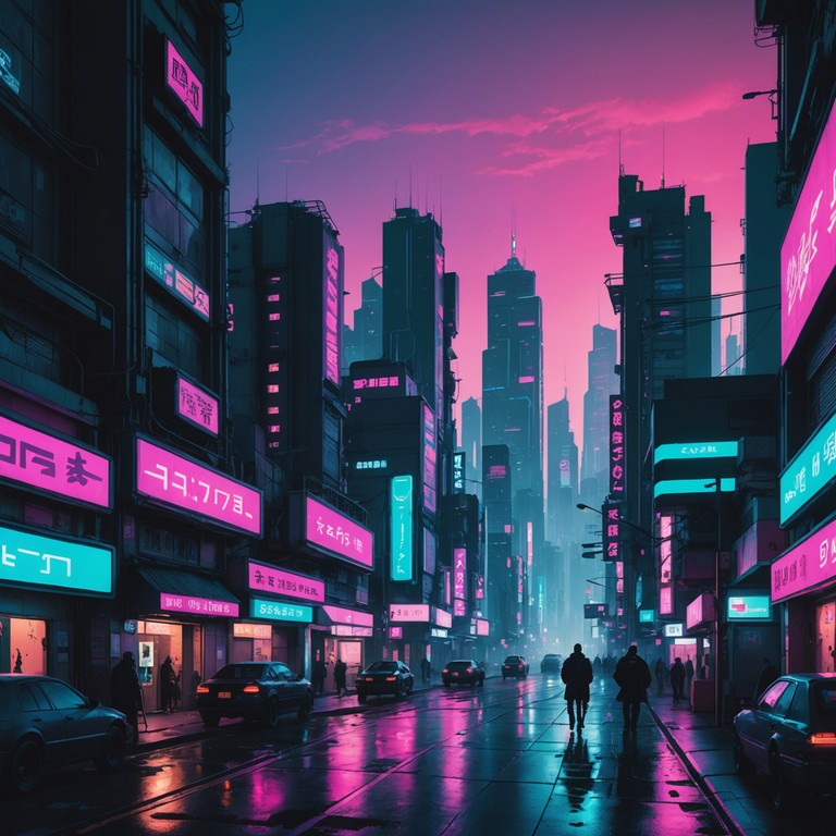 Imagine gliding through a digital metropolis under neon skies, where the soundscapes reverberate with pulsating synth rhythms. This track captures the essence of a retro future, blending nostalgic synth sounds with modern electronic flourishes to transport listeners straight into a cyberpunk narrative.