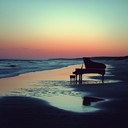 dreamy piano harmonies blend with ocean waves' serenity