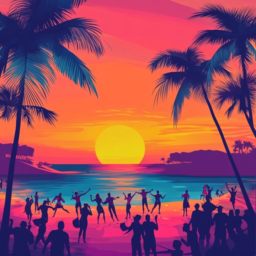 An instrumental track featuring lively steel drums, rhythmic maracas, and vibrant percussion, creating an upbeat, festive atmosphere. Perfect for sunny beach parties and tropical celebrations, the song layers catchy melodies with driving rhythms to evoke the warmth and joy of an island paradise. Listeners will feel transported to a scenic palm fringed beach at sunset, where the fun never ends.