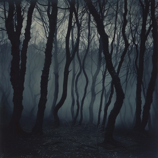 An instrumental folk tune that evokes the darkness and mystery of a deep, ancient forest. The piece builds with a slow, hypnotic rhythm and features spectral string arrangements. The composition has a menacing atmosphere with an undercurrent of apprehension, perfect for a chilling story set in the woods