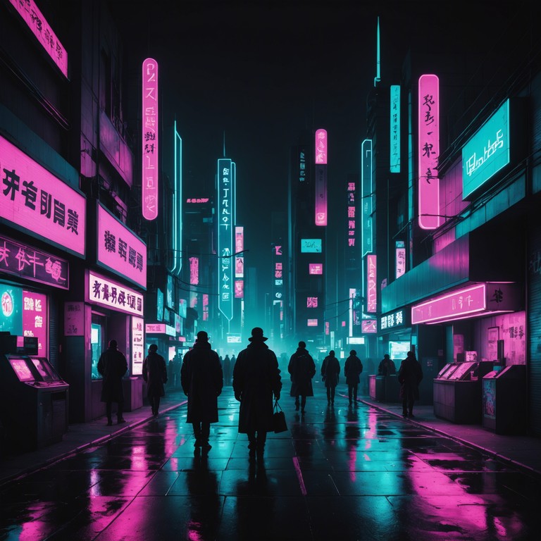 This track combines the haunting, deep twangs of a shamisen with the relentless drive of aggrotech, capturing the essence of a high tech showdown in neo tokyo. The music creates an atmosphere filled with tension and anticipation, while aggressive rhythms mirror the clashing of titanic forces in a state of the art urban warzone.