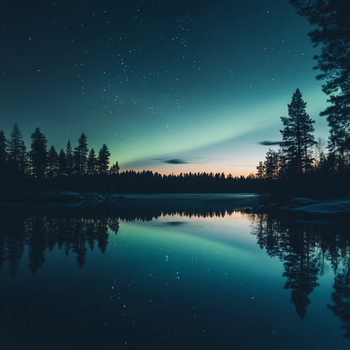 An evocative instrumental suomipop composition blending traditional finnish melodies with modern pop elements, reflecting the serene beauty of finland's northern dusk