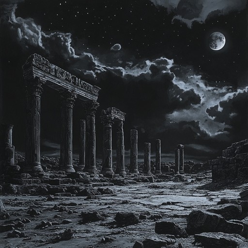 Imagine wandering through ancient, decrepit ruins under a starless sky, where the faint echoes of a past civilization linger in the air, conjured by the haunting timbre of a solo duduk. This atmospheric piece merges historical intrigue with the ethereal quality of forgotten times, providing an immersive auditory journey into the shadows of history.