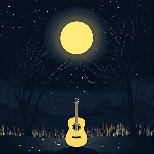 A soulful ballad featuring a soothing acoustic guitar under a tranquil moonlit sky, evocative of deep, introspective moments of love and longing. Soft strumming patterns intertwine with delicate plucking, creating a tender and reflective ambiance. The composition captures the essence of a love filled night, enhancing personal and emotional stories with each note, perfect for quiet contemplative moments.