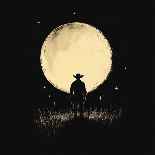 A captivating fusion of country guitar and ethereal ambient tones creates an enigmatic feel as if wandering a midnight trail. The track paints a vivid picture of a tranquil yet mysterious journey under a vast, starlit sky