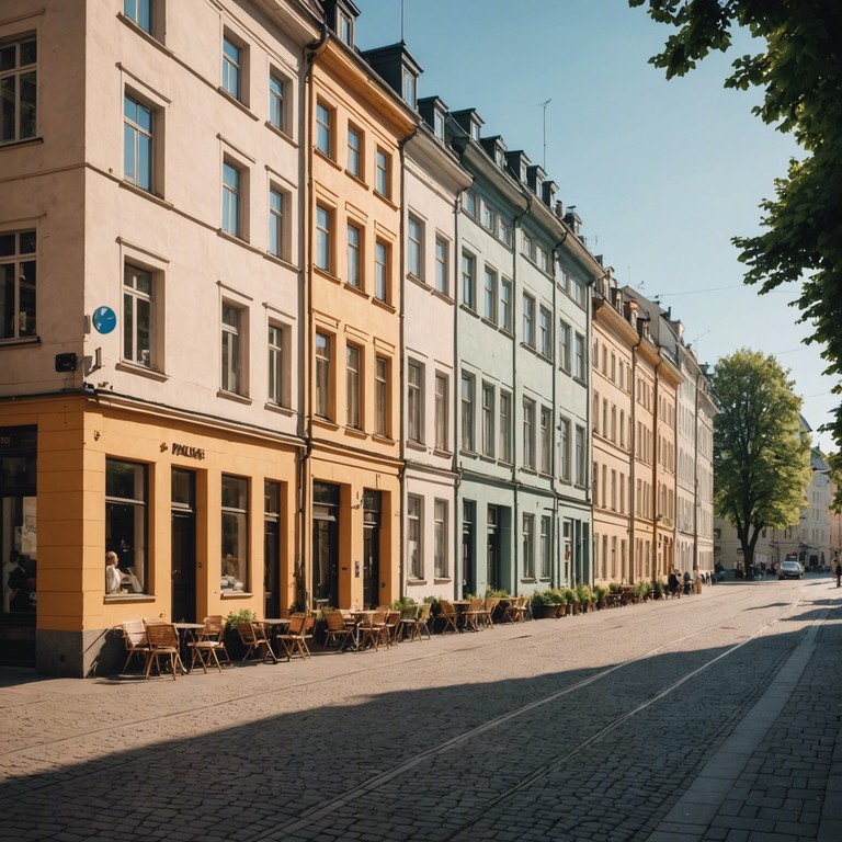 This instrumental track embodies the essence of a sunny day in helsinki, blending traditional suomipop elements with a modern upbeat rhythm. It captures the joy and warmth of the finnish summer, echoing through the lively streets and tranquil landscapes.