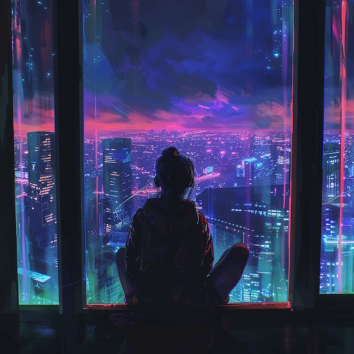 Immerse in a haunting yet melodious jpop instrumental, blending melancholic piano with electronic beats. The contrast of somber keys against shimmering synths creates a sense of emotional depth, perfect for late night reflections or pondering life's complexities.