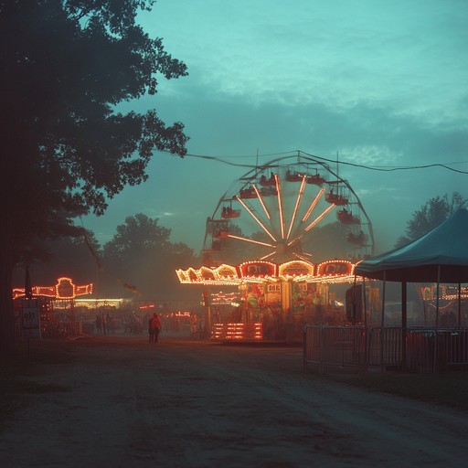 Step into a carnival where joy meets darkness, with bright calliope melodies underscored by eerie, haunting textures creating a surreal celebration.