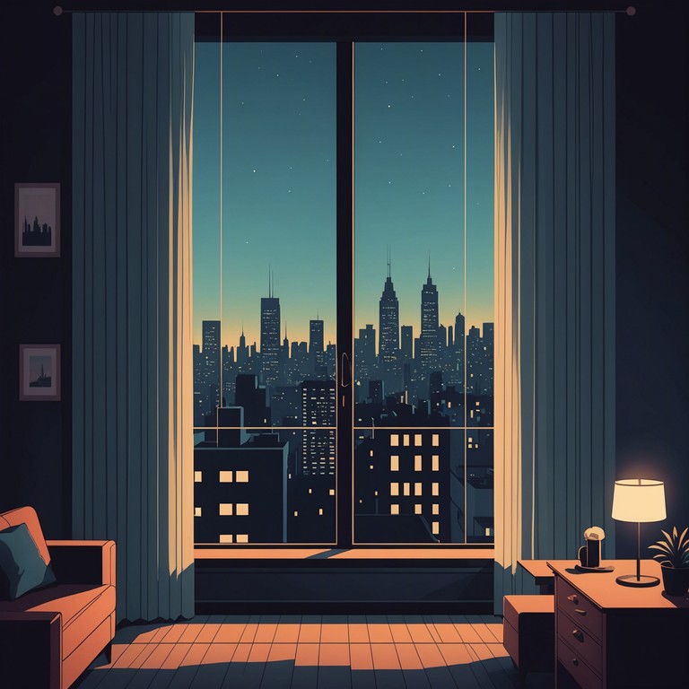 A gentle, emotive track featuring delicate guitar plucks that echo against soft spoken lyrics whispered intimately as if spoken to a loved one. Set in a dimly lit urban loft, the melody captures the essence of a late night confessional, wrapped in warmth and quiet yearning, contrasting the distant city sounds outside.