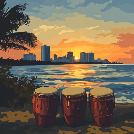 An upbeat instrumental track capturing the spirit of havana's sunset celebrations with infectious afro cuban rhythms and spirited melodies that inspire movement and happiness.