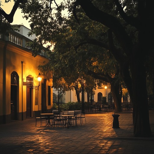 A light and peaceful tango, setting a serene mood. Picture the charm of a summer evening in a quaint argentine plaza, with soft tango rhythms filling the air as the day winds down. The delicate notes of the bandoneón wrap around you like a warm embrace, promoting relaxation and tranquility.