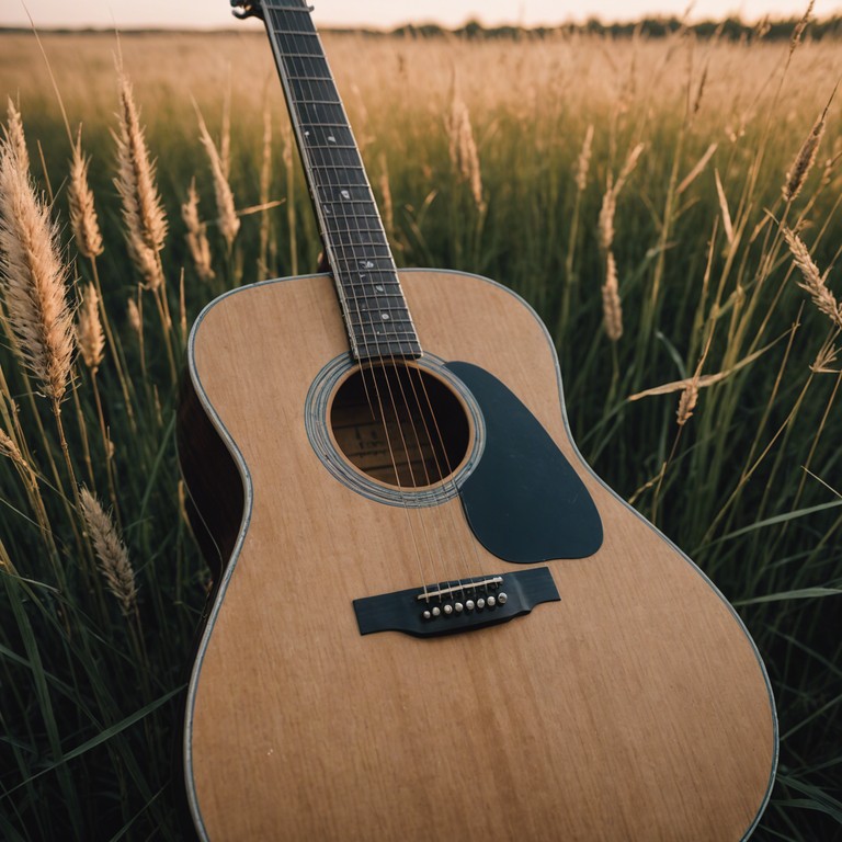 A soothing musical piece that utilizes minimalistic guitar playing to highlight the peacefulness of a prairie landscape under the evening sky. This track paints a sonic picture of serenity that complements moments of solitude and reflection.