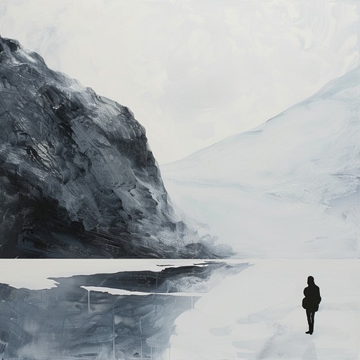 This track embodies the feeling of an icy landscape, complete with echoing, distant sounds that resemble a call from the depths of a frost-laden forest. The minimal instrumentation should capture the expansiveness of this chilly setting, creating a soundscape that feels both haunting and enchanting.