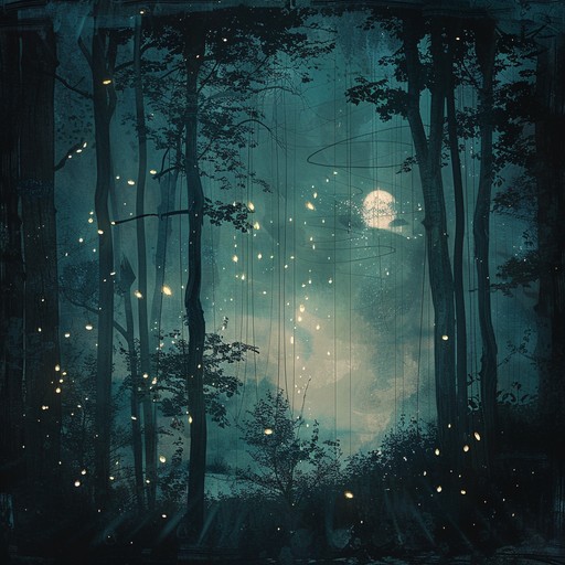 A delicate lullaby that transports listeners to an enchanted forest under a midnight sky. The soothing sounds of a music box meld with an ethereal atmosphere, creating an otherworldly lullaby that lulls to sleep with whispers of ancient, mysterious secrets. Perfect for a calming and magical bedtime experience.