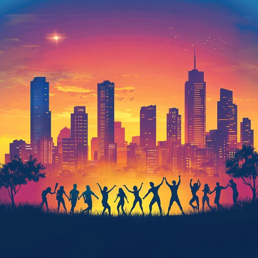 An instrumental dancepop song blending warm synths and upbeat rhythms to create a joyful atmosphere that brings people together on the dancefloor.