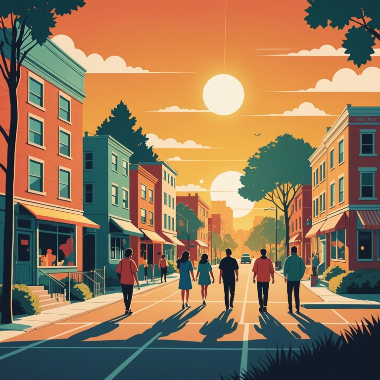 Envision walking your dog on a sunlit path through a vibrant neighborhood, the melody of an acoustic guitar complementing the cheerful chirps of early birds, enhancing your morning with a sense of joy and optimism.