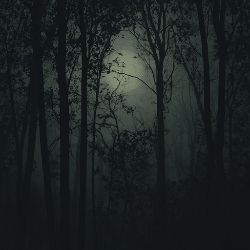 A chilling, unnerving track featuring ghostly whispers that echo through a dark ambient landscape, creating an atmosphere of suspense and unease. Subtle drones and distant, spectral melodies paint a picture of a haunted midnight scene, slowly immersing the listener in an otherworldly experience