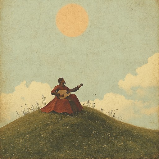 An instrumental piece that embodies the energetic and adventurous spirit of medieval troubadours as they traveled from village to village, spreading joy through lively music. The melody is driven by a spirited lute, enriched with rhythmic percussion, creating an uplifting atmosphere that inspires listeners to embark on their own journeys.