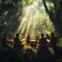 uplifting drumming echoing through the ancestral lands.