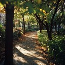 acoustic guitar creates peaceful, reflective summer garden ambiance.