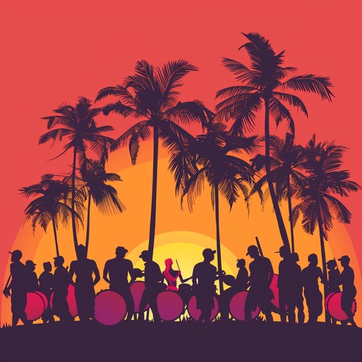 Imagine a calm, seaside sunset with gentle waves lapping the shore, paired with a soft, melodic tune that captures the essence of relaxation and peace. The music embodies the tranquility and beauty of a tropical evening, inviting listeners to unwind and enjoy the moment with its smooth rhythms and harmonies