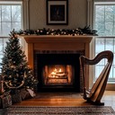 a gentle harp melody embracing festive warmth and serenity